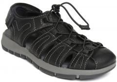 Clarks Men Black Leather Fisherman Sandals