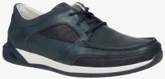 Clarks Navy Blue Leather Regular Boat Shoes men