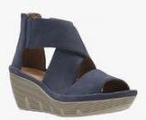 Clarks Navy Blue Wedges women