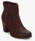 Clarks Palma Trina Brown Ankle Length Boots Women