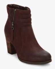 Clarks Palma Trina Brown Ankle Length Boots women