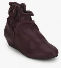 Cobblerz Maroon Ankle Length Boots women