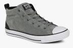 Converse Grey Solid Suede Mid Top 161466C Sneakers Women