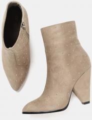 Corsica Beige Heeled Boots women