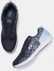 Crew Street Blue Woven Design Running Shoes women