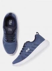 Crew Street Navy Blue Woven Design Running Shoes women