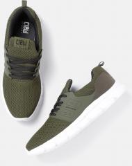 Crew Street Olive Green Running Shoes men