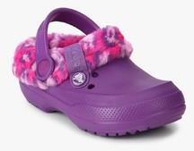 Crocs Blitzen Ii Animal Print Purple Clog boys