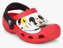 Crocs CC Mickey Paint Splatter Red Clogs boys