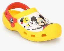 Crocs CC Mickey Paint Splatter Yellow Clogs boys