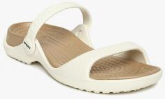 Crocs Cream Sliders women