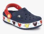 Crocs Crocband Mickey Fnlb Lights K Navy Blue Clogs Boys