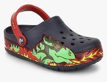 Crocs Crocslights Fire Dragon Navy Blue Clogs boys