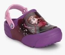 Crocs Funlab Lights Frozen Purple Clogs Sandals girls