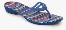 Crocs Isabella Graphic Blue Flip Flops women