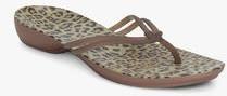 Crocs Isabella Graphic Brown Flip Flops women