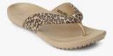 Crocs Kadee Leopard Print Brown Flip Flops women