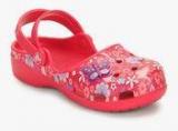 Crocs Karin Butterfly Pink Floral Clogs Girls