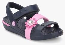 Crocs Keeley Petal Charm Navy Blue Sandals girls