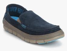 Crocs Stretch Microsu Navy Blue Loafers men