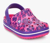 Crocs Tropical Print Pink Clogs girls