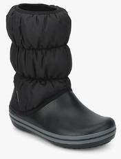 Crocs Winter Puff Black Calf Length Boots women