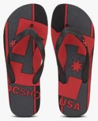 Dc Spray Logo Black Flip Flops men