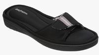 Dearfoams Black Flip Flops women