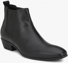 Delize Black Mid Top Flat Boots men