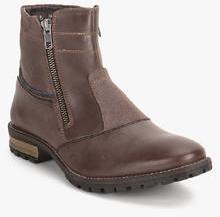 Delize Brown Mid Ankle Boots men