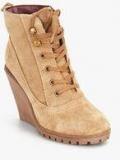 Delize Khaki Ankle Length Boots women