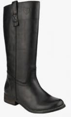 Delize Knee Length Black Boots women