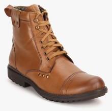 Delize Tan High Ankle Boots men