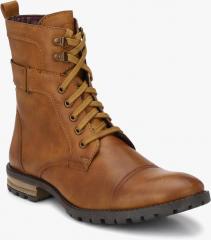 Delize Tan High Top Flat Boots men