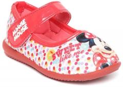 Disney Red & Off White Printed Ballerinas girls