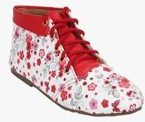 Do Bhai Red Lifestyle Shoes women