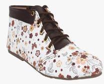 Do Bhai White Lifestyle Shoes women