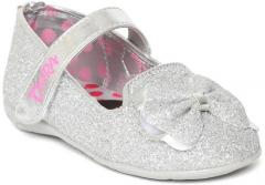 Dora Silver Toned Embellished Ballerinas girls