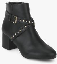 Dorothy Perkins Aliyah Black Buckled Ankle Length Boots men