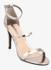 Dorothy Perkins Bianca Triple Golden Metallic Ankle Strap Stilettos women