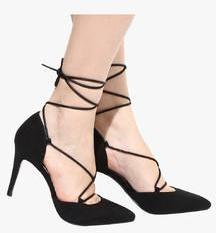 Dorothy Perkins Black Dafny Ghillie Cr Stilettos women