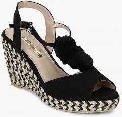 Dorothy Perkins Black Pom Pom Wedges women