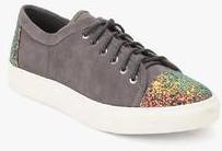 Dorothy Perkins Dark Grey Glitter Casual Sneakers women