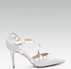 Dorothy Perkins Grey & White Studded Pumps women