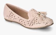 Dorothy Perkins Hatch Beige Lazer Cut Tassel Belly Shoes women