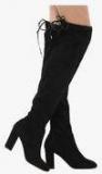 Dorothy Perkins Kassandra Black Knee Length Boots Women