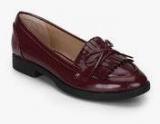 Dorothy Perkins Lotty Maroon Fringe Moccasins women