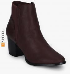 Dorothy Perkins Maroon Heeled Boots women