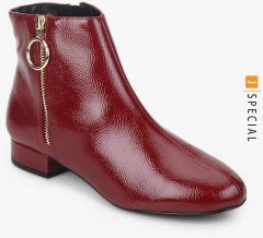 Dorothy Perkins Merlot Red Flat Boots women