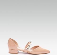 Dorothy Perkins Peach Coloured Embellsihed Flats women